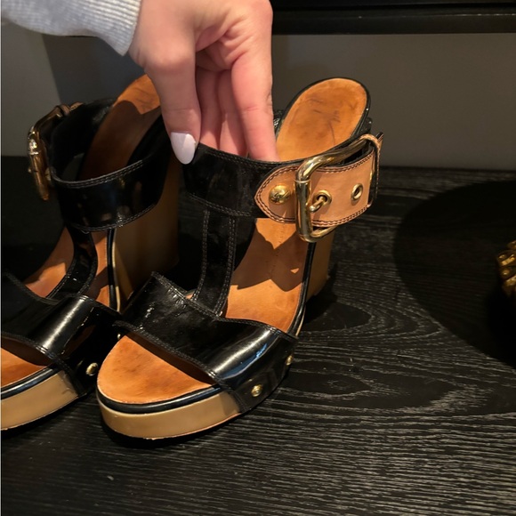 Giuseppe Zanotti Black Leather Wedge - Picture 3 of 9